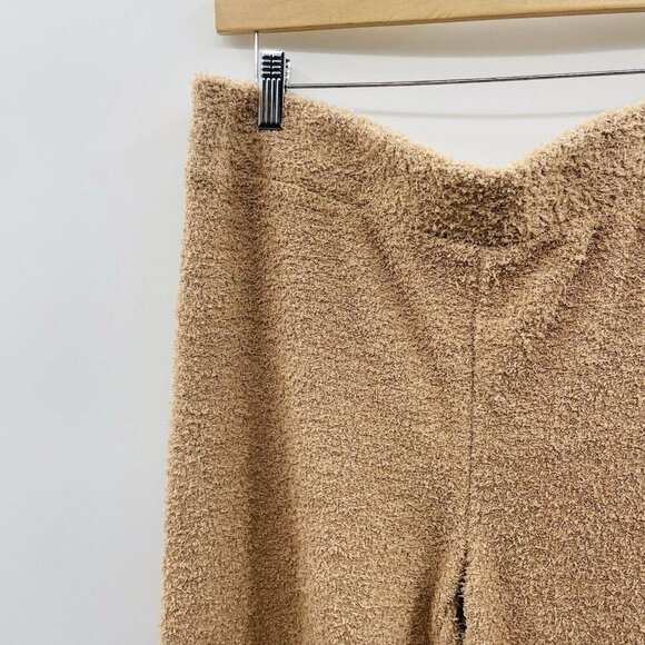 Steve Madden Womens Size Large Pull On Wide-Leg Chenille Sleep Pants in Tan $64 - Picture 3 of 9